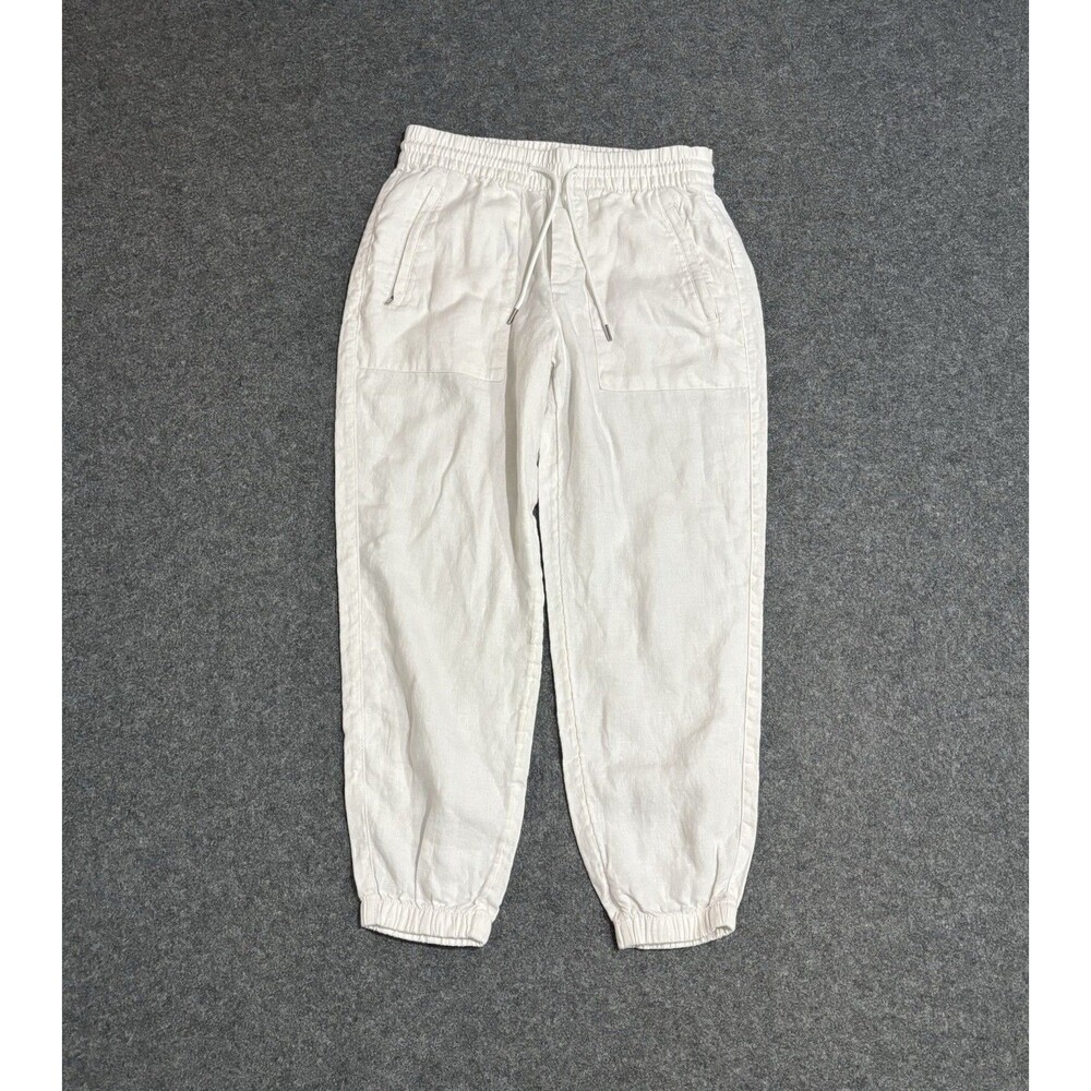 Athleta Cabo Linen Joggers Women’s Size XS Pull On Pants White